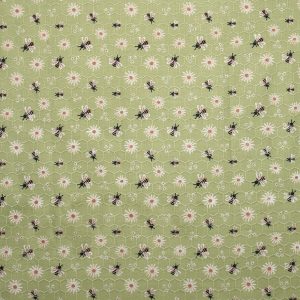 Daisies   Bees on Green Honeycomb Quilt Cotton Fabric by Keepsake Calico