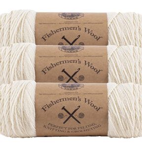 Lion Brand Fishermen s 348yds Worsted Wool Yarn 3 Bundle - Natural