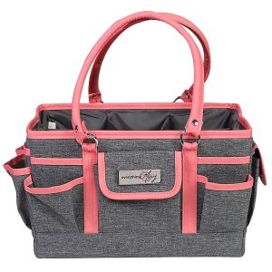 Everything Mary 13 Coral   Gray Collapsible Deluxe Store   Tote