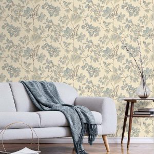 Surface Style 20.5  x 18  Cloud Arboretum Botanical Peel   Stick Wallpaper