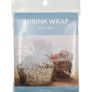 30 x 30 Clear Shrink Wrap Basket Bags 2pk
