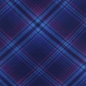 Blue Purple Diagonal Plaid Blizzard Prints Fleece Fabric