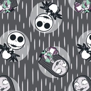 Nightmare Before Christmas Midnight Badge Fleece Fabric