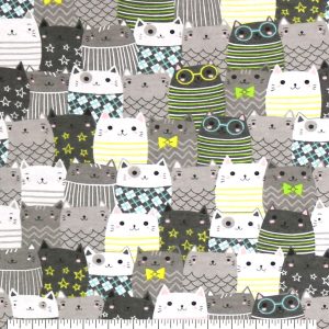 Packed Cats Super Snuggle Flannel Fabric