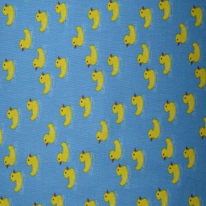 Rubber Ducks on Blue Cotton Fabric by Quilter s Showcase