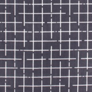 Gray   White Grid Anti Pill Fleece Fabric