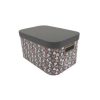 14 Brown Hearts Oval Box With Cut Out Handles by Place   Time