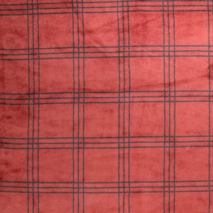 Tapestry Red Plaid Sew Lush Fleece Fabric