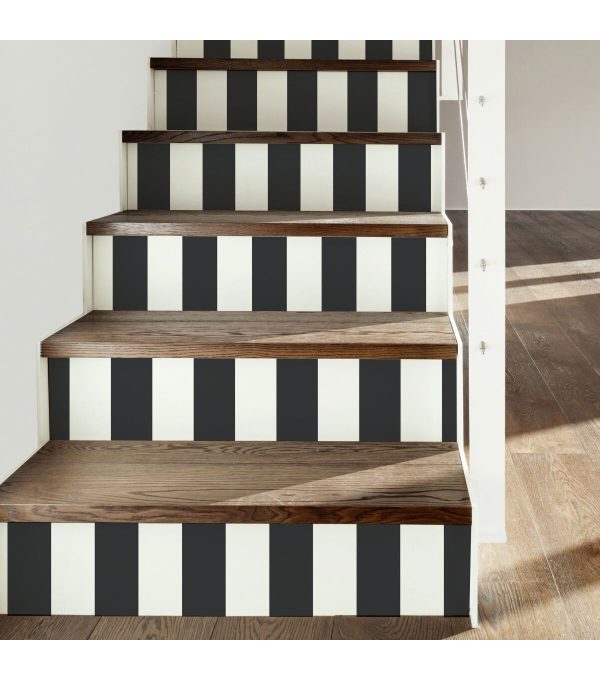 RoomMates Wallpaper Black Awning Stripe - Image 5