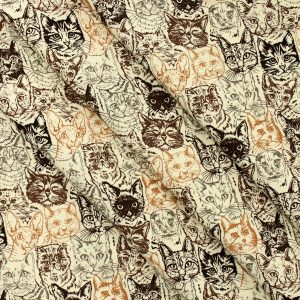 Packed Cats Super Snuggle Flannel Fabric