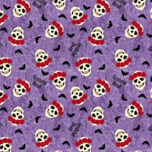 Grateful Dead Halloween Rose Skull Cotton Fabric