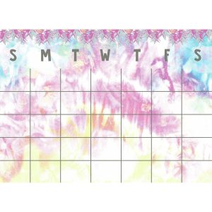 RoomMates Tie Dye Dry Erase Calendar Decal