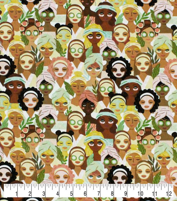 Novelty Cotton Fabric Spa Day - Image 3