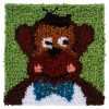 Wonderart Latch Hook Kit Monkey with Bowtie 12 12
