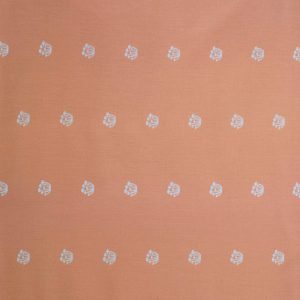 White Mini Mushrooms on Peach Quilt Cotton Fabric by Quilter s Showcase