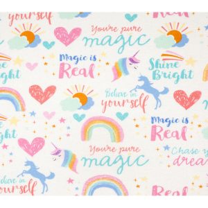 Magic Is Real Unicorn Super Snuggle Flannel Fabric
