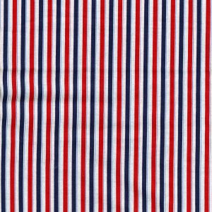 Patriotic Red   Blue Stripes Cotton Fabric