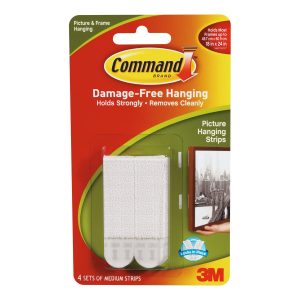 Command 4pk White Medium Picture Hanging Strips - 1
