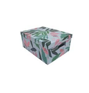 15 Tropical Floral on White Rectangle Box by Place   Time