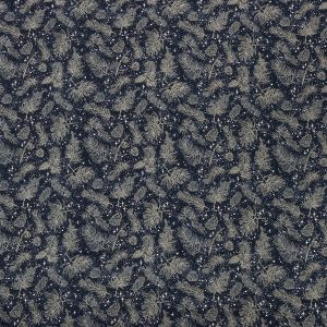Pinecones on Blue Super Snuggle Christmas Flannel Fabric