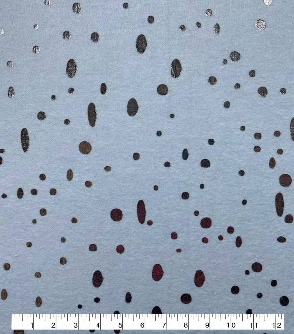 Speckle Blue Foil Flannel Fabric - Image 3