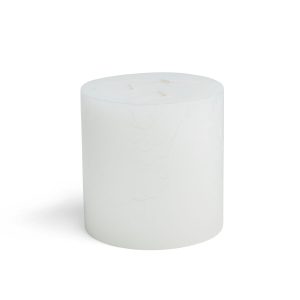 5 x 5 White 3 Wick Unscented Pillar Candle by Hudson 43