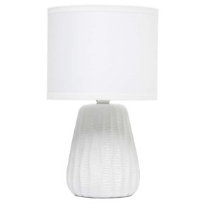 All The Rages 11 Ceramic Mini Desk Lamp With Fabric Shade