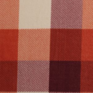 Rust Buffalo Plaid Anti Pill Fleece Fabric