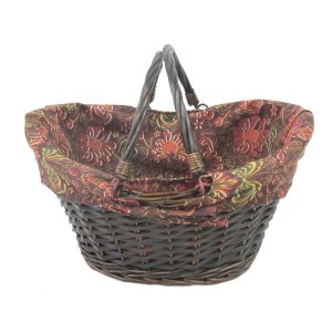 Organizing Essentials Lined Willow Basket with Handles