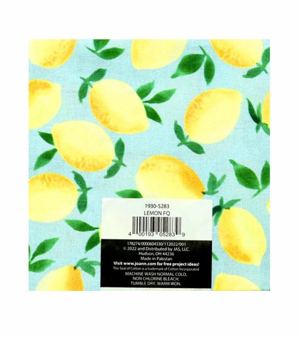 Lemon 1-Piece Cotton Fabric Quarter - Image 2