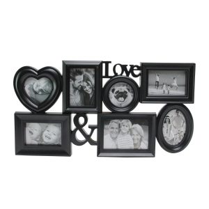 Northlight 27 Black Love   5 Photo Collage Frame