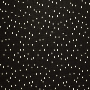 Dots on Black Cotton Fabric by Quilter s Showcase