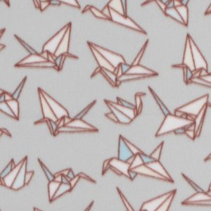 Origami Cranes Blizzard Prints Fleece Fabric