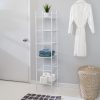 Honey Can Do 13 x 60 White 6 Tier Bath Storage Shelving Unit