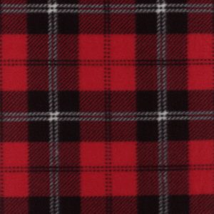 Blizzard Fleece Fabric Red   Black Plaid