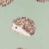 Hedgehogs On Teal Blizzard Fleece Fabric
