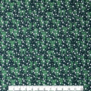 Green Pine Tree Landscape Christmas Cotton Fabric