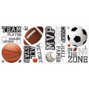 RoomMates Wall Decals All Star Sports Saying