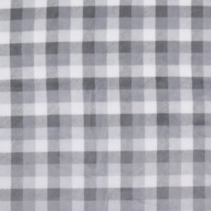 Gray   White Tri Buffalo Check Sew Lush Fleece Fabric