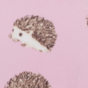 Hedgehogs on Pink Blizzard Fleece Fabric