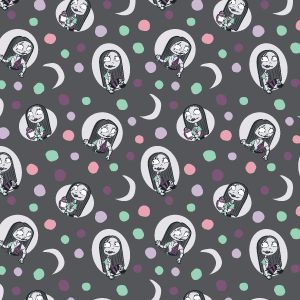 Sally Badges   Dots Nightmare Before Christmas Baby Cotton Fabric