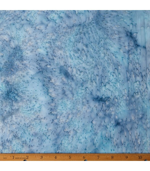 Light Blue Batik Cotton Fabric - Image 2