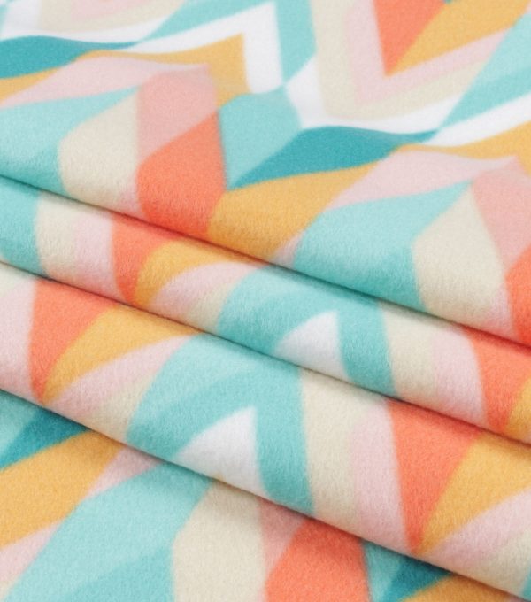 Outdoor Chevron Blizzard Fleece Fabric - Image 2