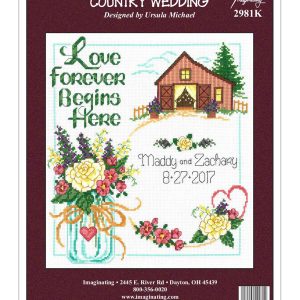 Imaginating 10.5 x 11.5 Country Wedding Counted Cross Stitch Kit