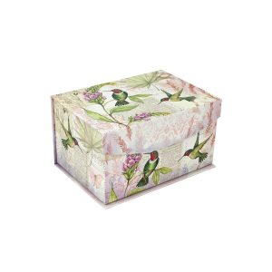 8 Pink Hummingbirds Fliptop Box by Place   Time