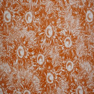 Orange Sketched Sunflowers Quilt Cotton Fabric by Quilter s Showcase