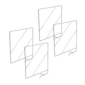 Organize It All 12 Chrome 2 Shelf Dividers 4pk