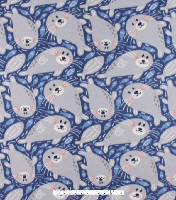 Seals Blizzard Fleece Fabric - Image 3