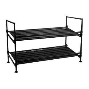 Organize It All 25 Espresso 2 Tier Shoe Rack