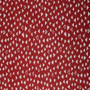 Triangles on Racing Red Cotton Fabric by Quilter s Showcase